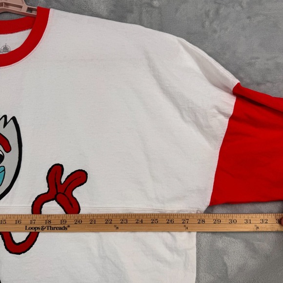 Disney Forky Shirt Men's XXL White Spirit Jersey Long Sleeve Toy Story Graphic T - Picture 5 of 7